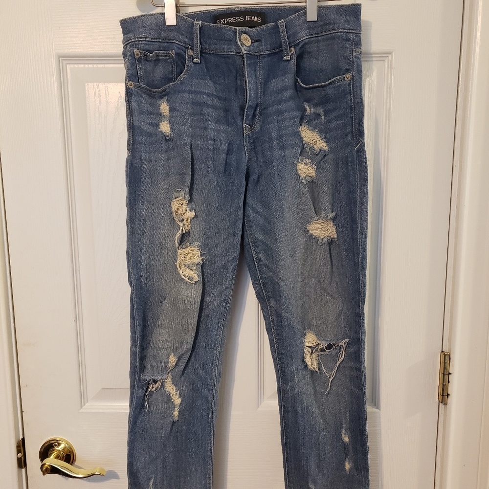 Distressed jeans